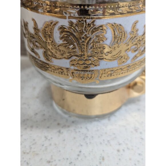 Russian Martini Pitcher and Glasses with Raised Embossed Gold Trim - Picture 5 of 10